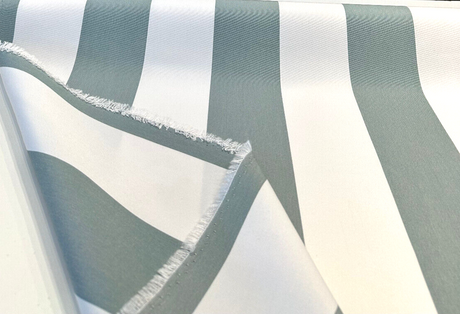 Explorer Sunbrella Acrylic Fabric - Spa Blue Stripe, 54" Width (By The Yard)
