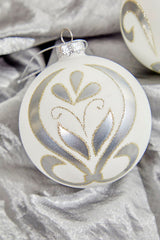4" Swirl Holiday Ball Ornament