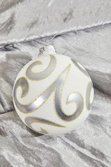 4" Swirl Holiday Ball Ornament