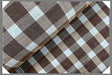 Brown Blue Italian Cotton Shirting Cotton Fabric - Shirting, Brown And Blue Pattern, 58/60" Wide