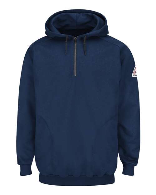 Pullover Hooded Fleece Sweatshirt Quarter-Zip