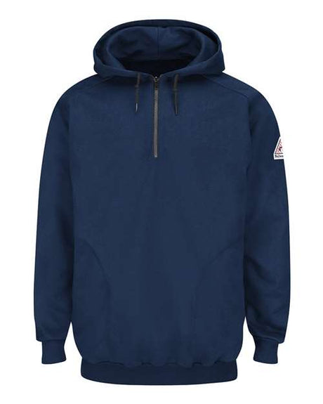 Bulwark Men's Flame Resistant Quarter-Zip Hooded Sweatshirt