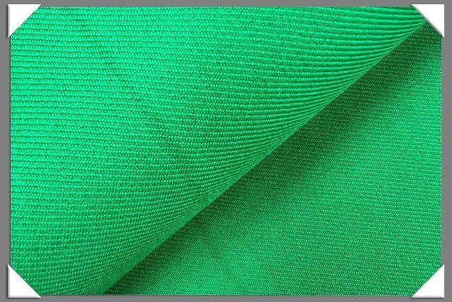 Green Vegan Gabardine Polyester Gabardine Fabric - Green, 60" Width
