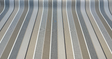 Sunbrella Milano Charcoal Stripes Acrylic Fabric - Blue, Light Blue, Navy, White Stripes, 54" Width (1 Yard)