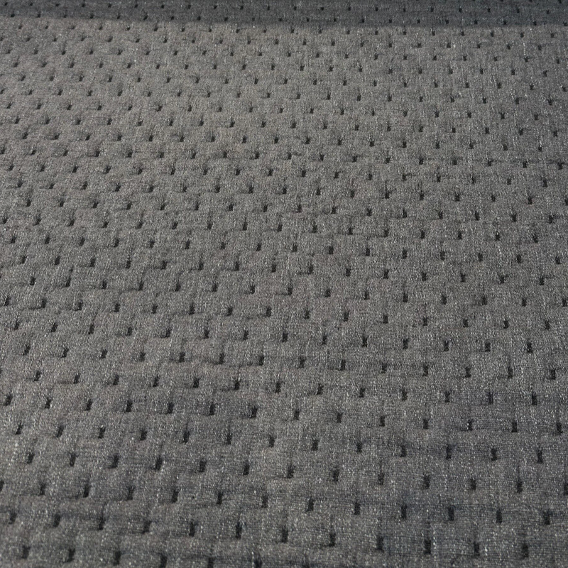 Industry Iron Thick Tufted Quilted Italian Upholstery Fabric - Gray Tufted Quilted, 54" Width (1 Yard)