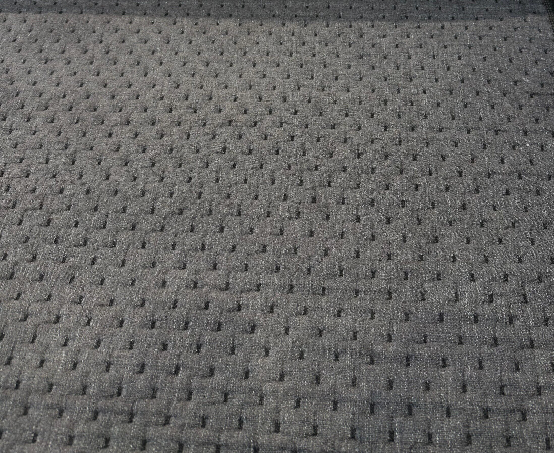 Industry Iron Thick Tufted Quilted Italian Upholstery Fabric - Gray Tufted Quilted, 54" Width (1 Yard)