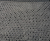 Industry Iron Thick Tufted Quilted Italian Upholstery Fabric - Gray Tufted Quilted, 54" Width (1 Yard)