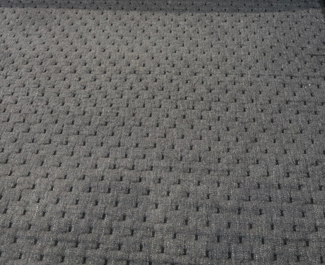 Industry Iron Thick Tufted Quilted Italian Upholstery Fabric - Gray Tufted Quilted, 54" Width (1 Yard)