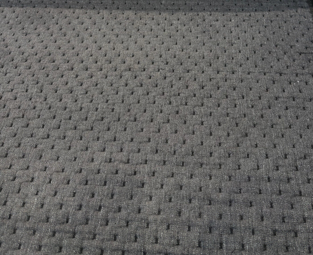 Industry Iron Thick Tufted Quilted Italian Upholstery Fabric - Gray Tufted Quilted, 54" Width (1 Yard)