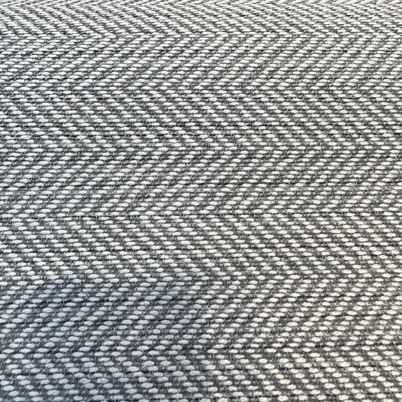 Sunbrella Posh Graphite Gray Herringbone Outdoor Fabric - Gray Herringbone, 56" Width (1 Yard)