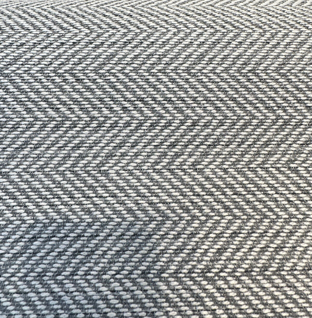 Sunbrella Posh Graphite Gray Herringbone Outdoor Fabric - Gray Herringbone, 56" Width (1 Yard)