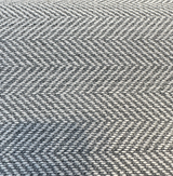 Sunbrella Posh Graphite Gray Herringbone Outdoor Fabric - Gray Herringbone, 56" Width (1 Yard)