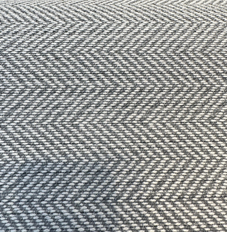 Sunbrella Posh Graphite Gray Herringbone Outdoor Fabric - Gray Herringbone, 56" Width (1 Yard)