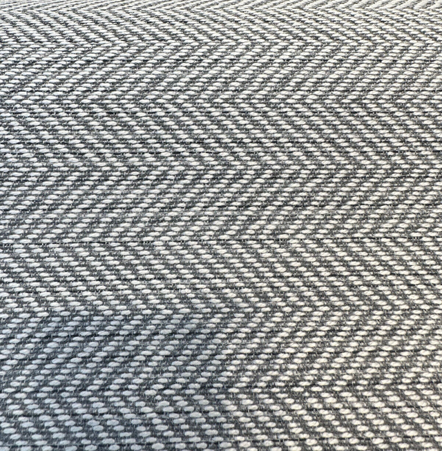 Sunbrella Posh Graphite Gray Herringbone Outdoor Fabric - Gray Herringbone, 56" Width (1 Yard)
