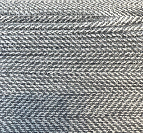Sunbrella Posh Graphite Gray Herringbone Outdoor Fabric - Gray Herringbone, 56" Width (1 Yard)