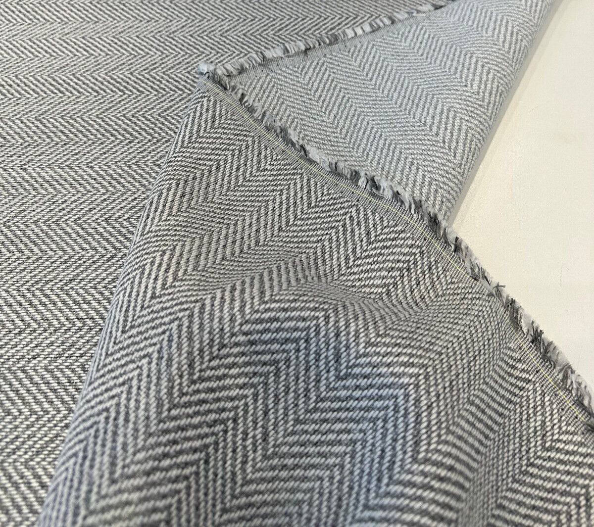 Sunbrella Posh Graphite Gray Herringbone Outdoor Fabric - Gray Herringbone, 56" Width (1 Yard)