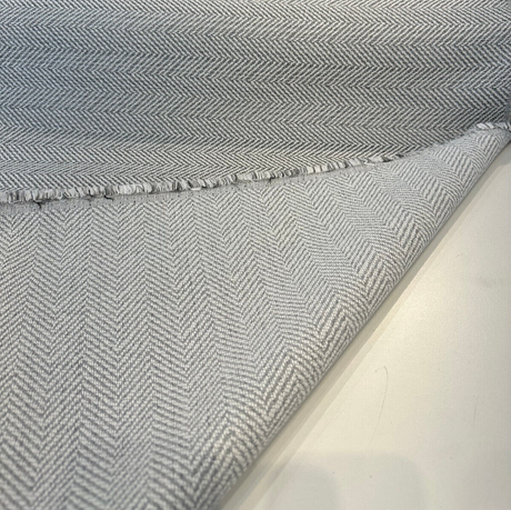Sunbrella Posh Graphite Gray Herringbone Outdoor Fabric - Gray Herringbone, 56" Width (1 Yard)