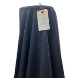 Blue Herringbone Tweed Wool Fabric - Blue Herringbone, 58" Width