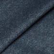 Blue Herringbone Tweed Wool Fabric - Blue Herringbone, 58" Width