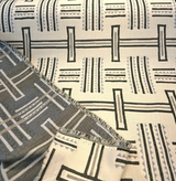 Sunbrella Tolson Viridian Solution Dyed Acrylic Fabric - Green, Blue, Gray Contemporary Geometric Print, 54" Width (1 Yard)