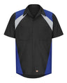 Red Kap Men's Tri-Color Short Sleeve Shop Shirt
