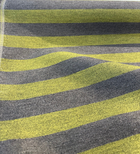 Shout Solution Dyed Acrylic Fabric - Leaf Green Stripe, 54" Width (1 Yard)