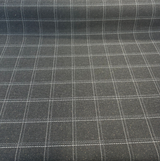 Sunbrella Hunt Raven ReTweed Collection Solution Dyed Acrylic Fabric - Black Checks, 54" Width (1 Yard)