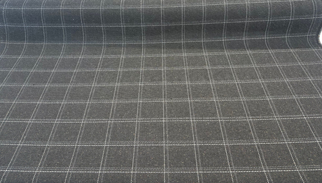 Sunbrella Hunt Raven ReTweed Collection Solution Dyed Acrylic Fabric - Black Checks, 54" Width (1 Yard)