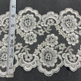 Corded Polyester Lace Trim 6.5" Wide