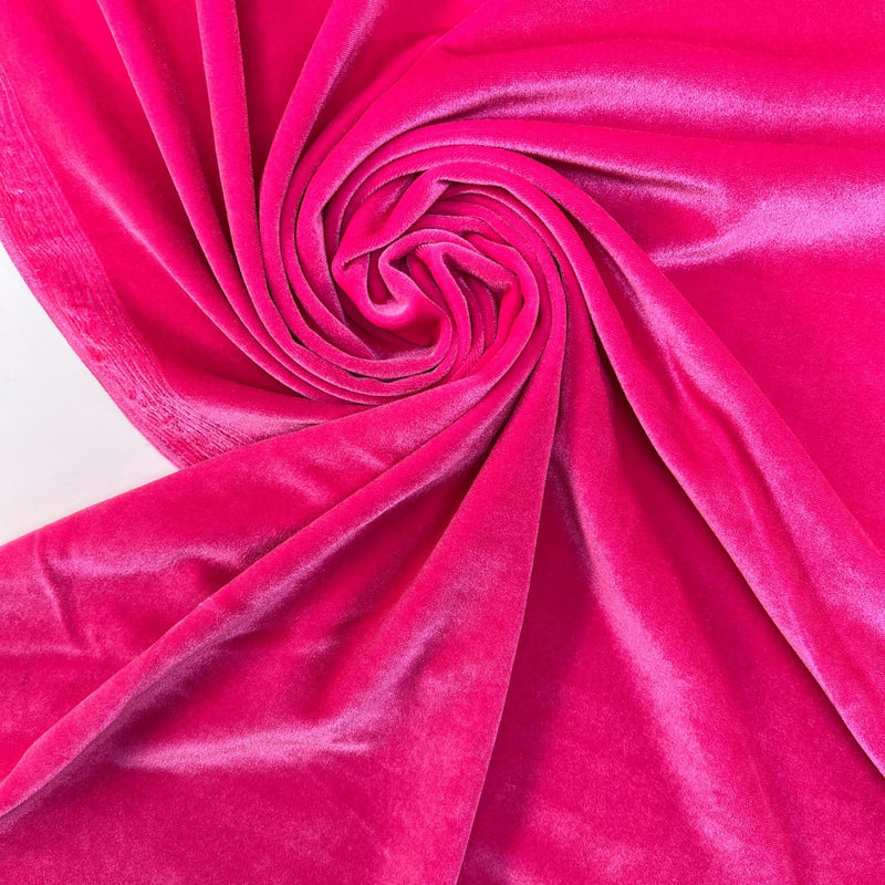 Pink Velour Knitted Fabric