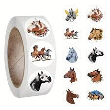 Horse Party Sticker Roll 100 Pieces