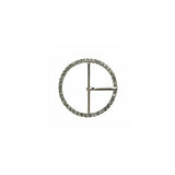 Swarovski Crystal and Silver Circular Rhinestone Buckle - 1.25"