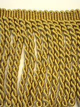 Light Antique Gold Bullion Fringe Trim - Gold, 6" Width (1 Yard)