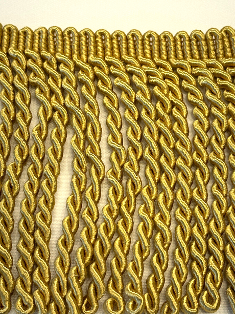 Light Antique Gold Bullion Fringe Trim - Gold, 6" Width (1 Yard)