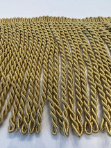 Light Antique Gold Bullion Fringe Trim - Antique Gold, 9" Width (1 Yard)