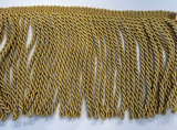 Light Antique Gold Bullion Fringe Trim - Antique Gold, 9" Width (1 Yard)