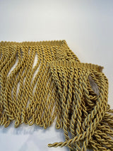 Light Antique Gold Bullion Fringe Trim - Antique Gold, 9" Width (1 Yard)
