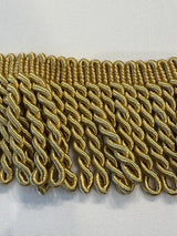 Light Antique Gold Bullion Fringe Trim - Antique Gold, 3" Width (1 Yard)