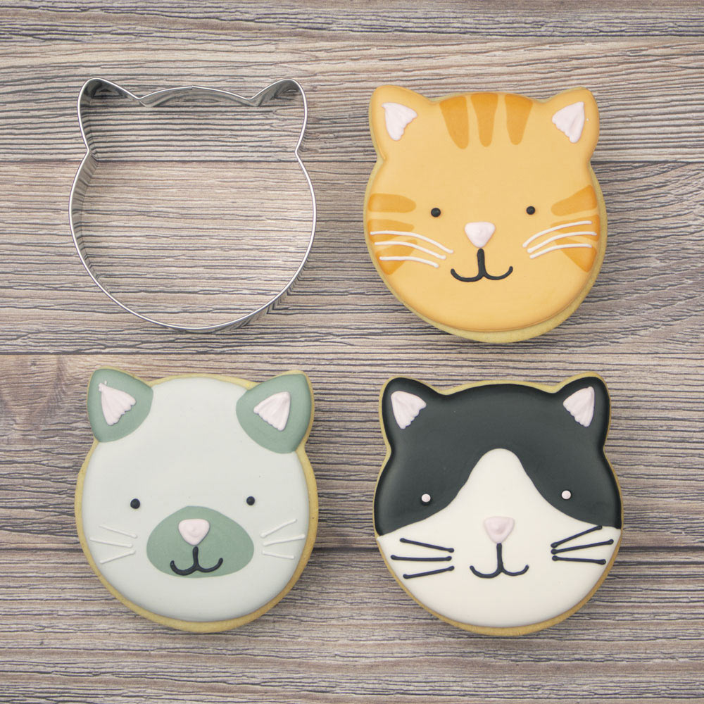 Ann Clark Cat Face Cookie Cutter – 3.5 Inch