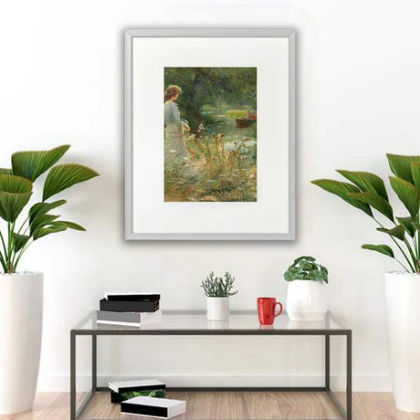 8x10" Aluminum Frame with Acid-Free Mat & Plastic Front – For Hanging or Standing, ALFTA Hook Compatible