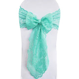 10 Pieces Tiff Blue Caspari Lace Chair Sashes for Elegant Event Decoration 9x108 Inches