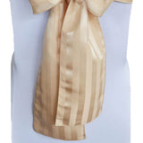 10 Pieces Champagne Striped Jacquard Polyester Chair Sashes 7.5"x108" for Stylish Events