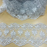 Corded Floral Lace Trim Ivory 6 Inch