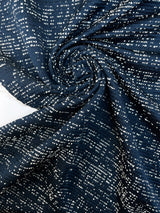 Cotton Flammé Fabric White Blue
