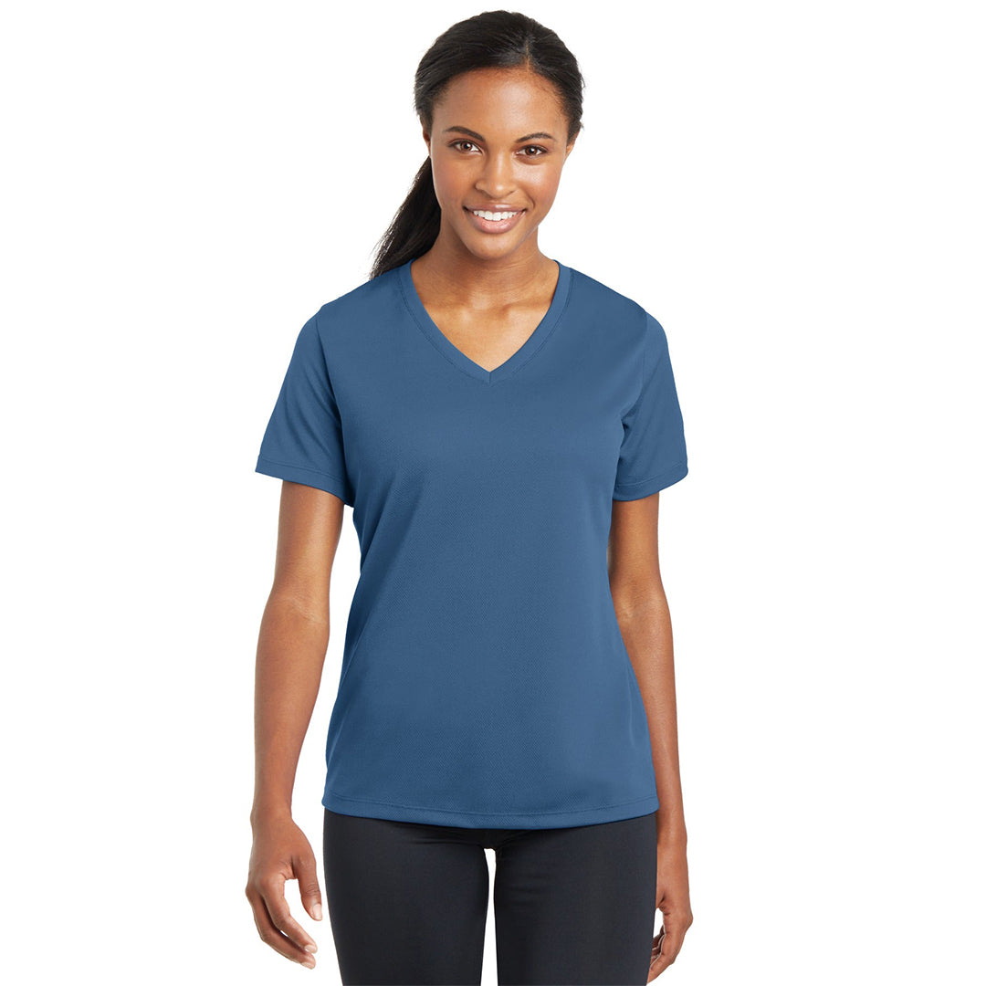 Sport-Tek® Women's PosiCharge RacerMesh V-Neck Short Sleeve Tee