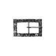 Swarovski Gunmetal Rectangular Rhinestone Buckle - 1" x 0.625"