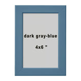 4x6 Dark Gray-Blue Picture Frame – Lightweight Plastic, Wall or Tabletop Display, Safe Front Protection