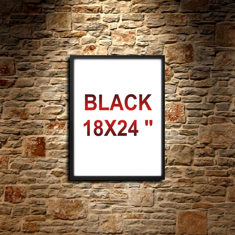 Black 9-Photo Frame, 18x24" Versatile Display with Mount & Safe Plastic Front Protection