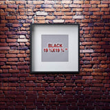 Black Frame with Mount, 19¾x19¾" – Deep Frame, No-Nail Hanging, Gallery Ready!