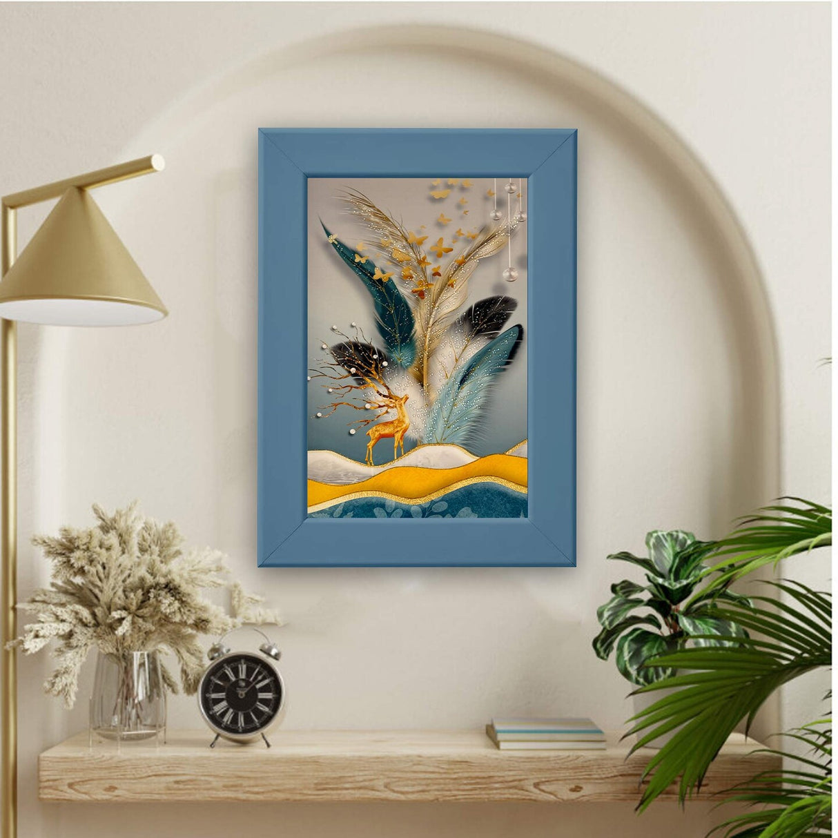 4x6 Dark Gray-Blue Picture Frame – Lightweight Plastic, Wall or Tabletop Display, Safe Front Protection